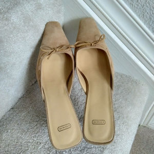 COACH slingbacks suede beige